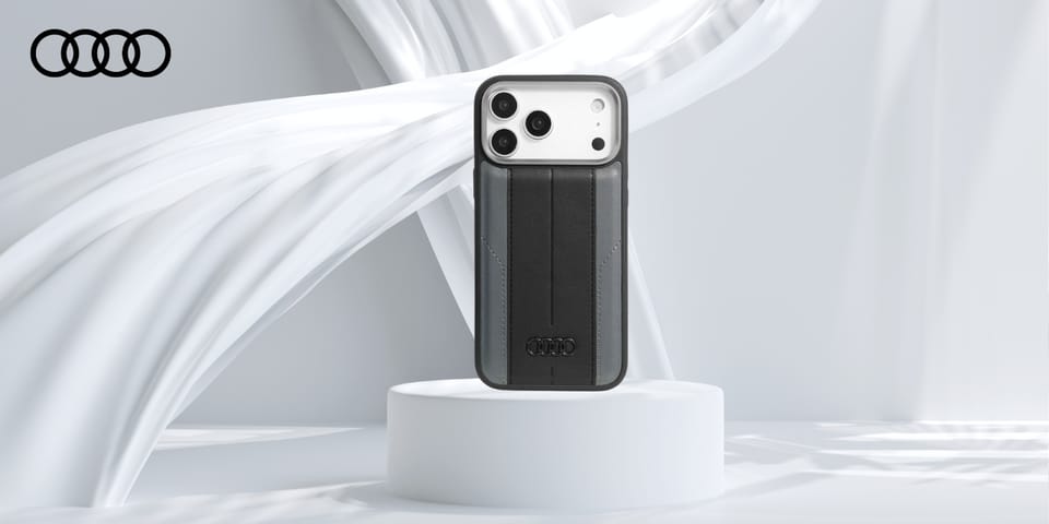Etui Audi A6 Synthetic Leather MagSafe    do iPhone 17 Pro Max czarny
