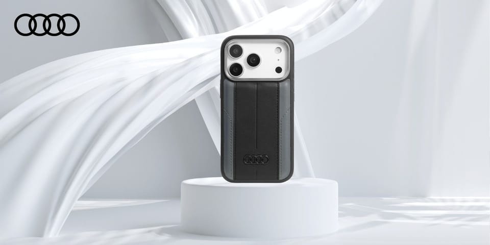 Etui Audi A6 Synthetic Leather MagSafe   do iPhone 17 Pro czarny