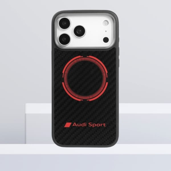 Etui Audi RSQ Carbon Fiber Sport Red     Circle MagSafe do iPhone 17 Pro Max czarny