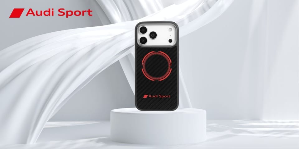 Etui Audi RSQ Carbon Fiber Sport Red     Circle MagSafe do iPhone 17 Pro Max czarny