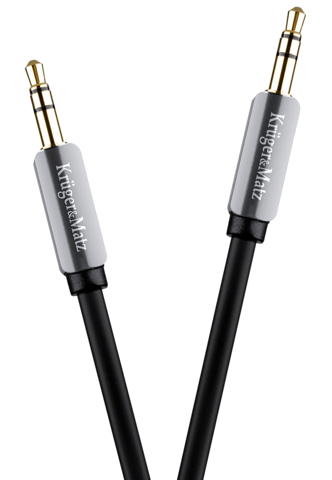 Kabel wtyk prosty - wtyk prosty jack 3.5  stereo 1.8m Kruger&Matz