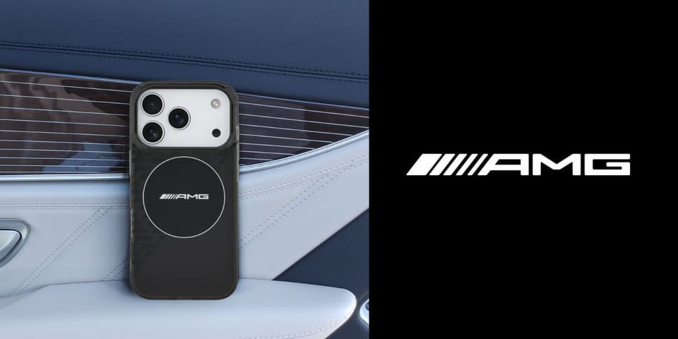 Etui AMG Double Layer Transparent        Smocked MagSafe do iPhone 17 Pro czarny