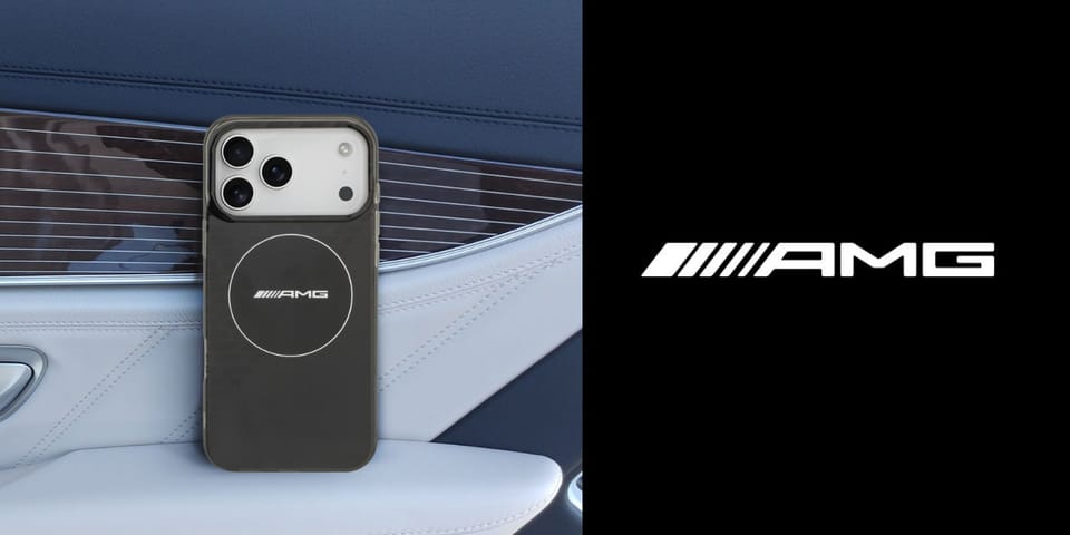 Etui AMG Double Layer Transparent        Smocked MagSafe do iPhone 17 Pro Max czarny