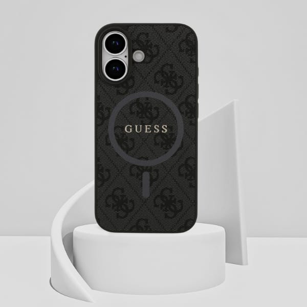Etui Guess 4G Ring Classic Logo MagSafe  do iPhone 17 czarny