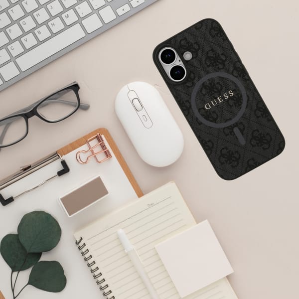 Etui Guess 4G Ring Classic Logo MagSafe  do iPhone 17 czarny