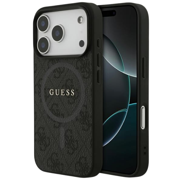 Etui Guess 4G Ring Classic Logo MagSafe  do iPhone 17 Pro czarny