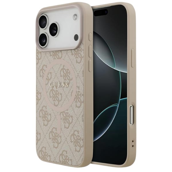 Etui Guess 4G Ring Classic Logo MagSafe  do iPhone 17 Pro Max różowy