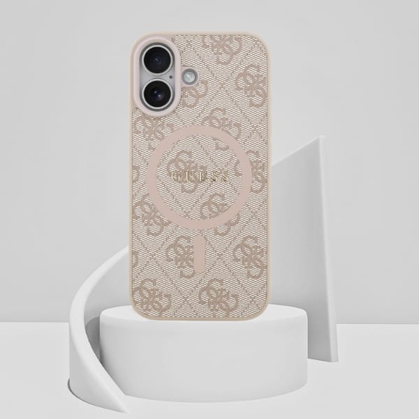 Etui Guess 4G Ring Classic Logo MagSafe  do iPhone 17 różowy