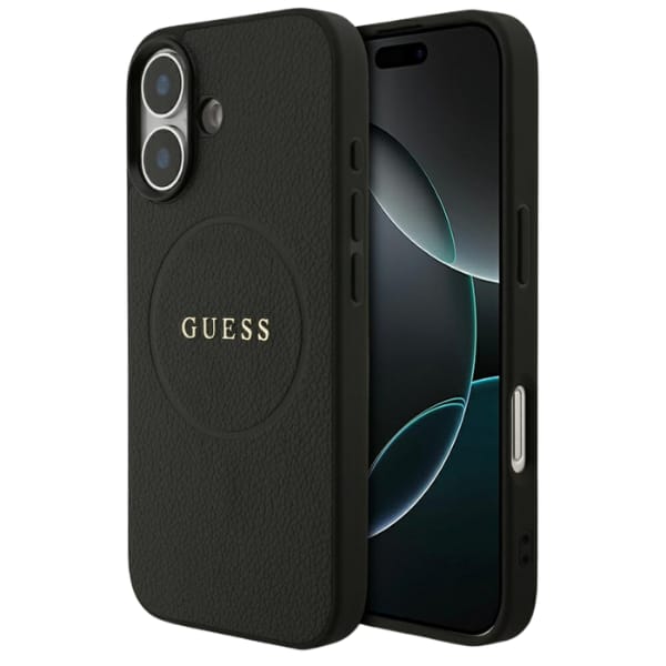 Etui Guess Grained Ring MagSafe do       iPhone 17 czarny
