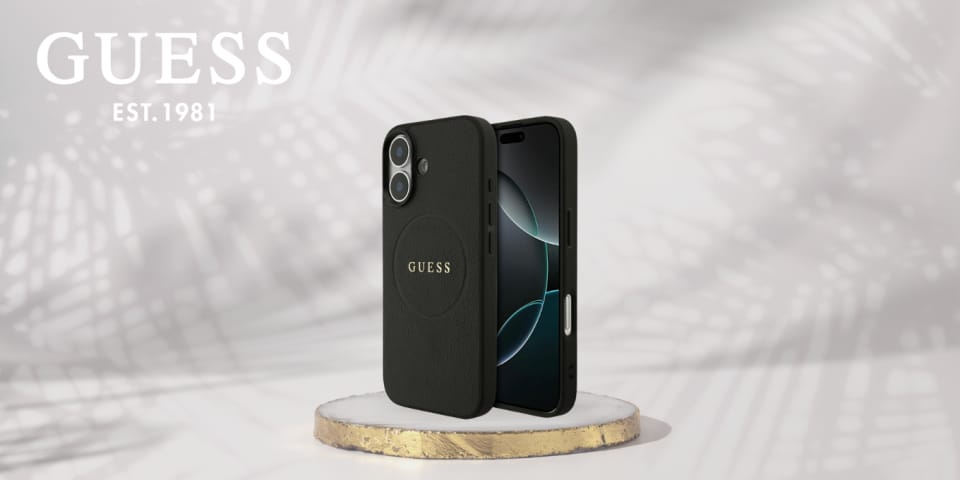 Etui Guess Grained Ring MagSafe do       iPhone 17 czarny