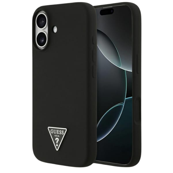 Etui Guess Silicone Triangle Logo        MagSafe do iPhone 17 czarny