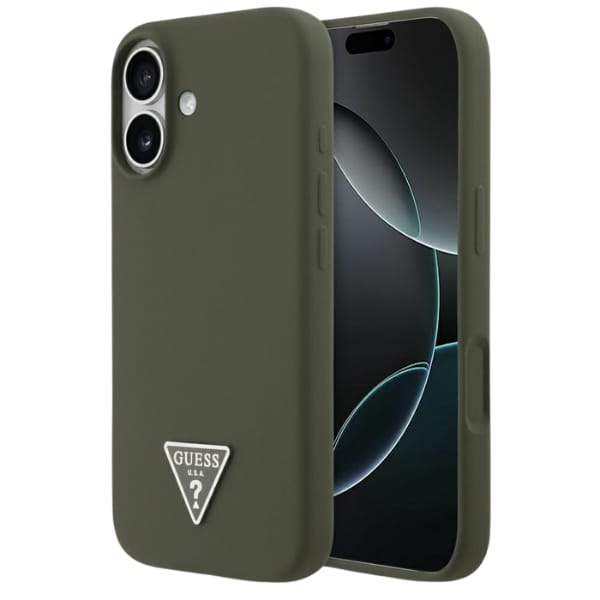 Etui Guess Silicone Triangle Logo        MagSafe do iPhone 17 khaki