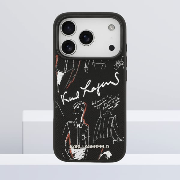 Etui Karl Lagerfeld Grained Pattern &    Logo MagSafe do iPhone 17 Pro czarny