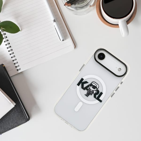 Etui Karl Lagerfeld IML Karl Sketch Logo MagSafe do iPhone Air przezroczysty
