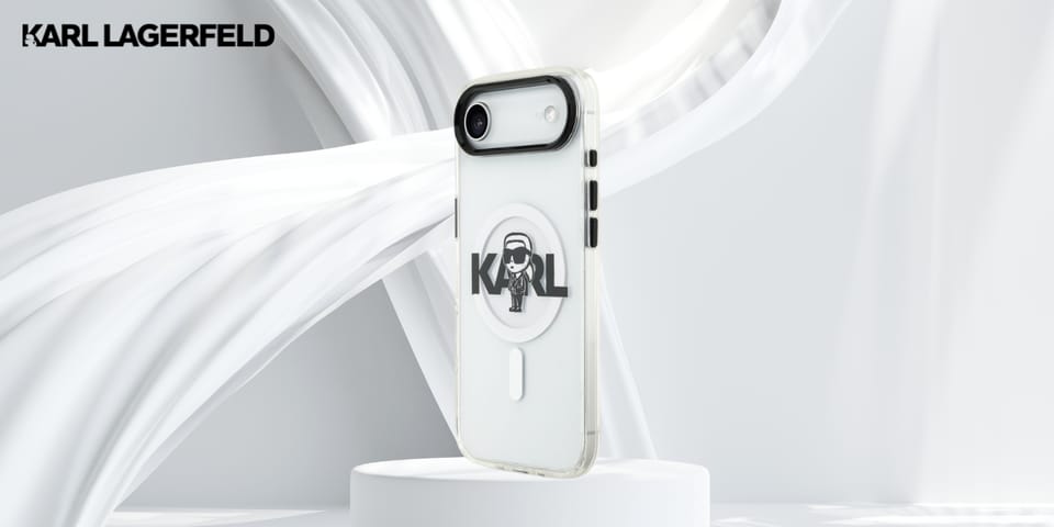 Etui Karl Lagerfeld IML Karl Sketch Logo MagSafe do iPhone Air przezroczysty