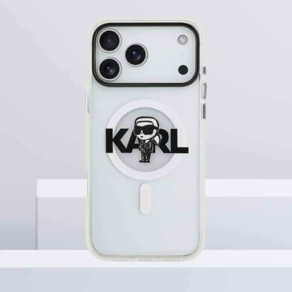Etui Karl Lagerfeld IML Karl Sketch Logo MagSafe do iPhone 17 Pro Max przezroczysty