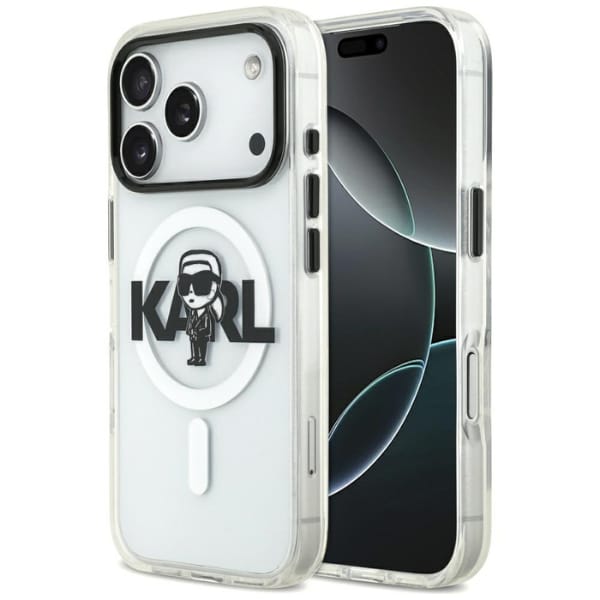 Etui Karl Lagerfeld IML Karl Sketch Logo MagSafe do iPhone 17 Pro przezroczysty