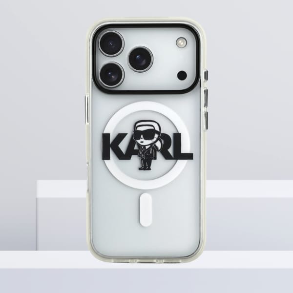 Etui Karl Lagerfeld IML Karl Sketch Logo MagSafe do iPhone 17 Pro przezroczysty