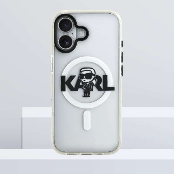 Etui Karl Lagerfeld IML Karl Sketch Logo MagSafe do iPhone 17 przezroczysty