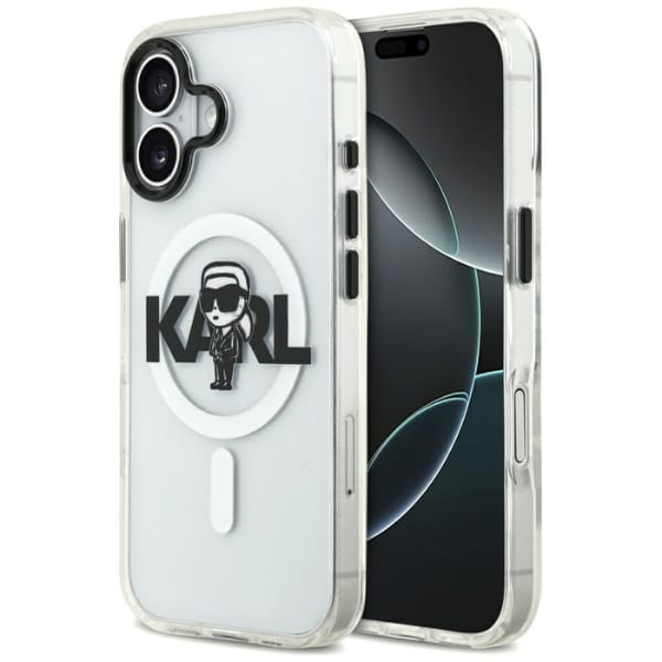 Etui Karl Lagerfeld IML Karl Sketch Logo MagSafe do iPhone 17 przezroczysty