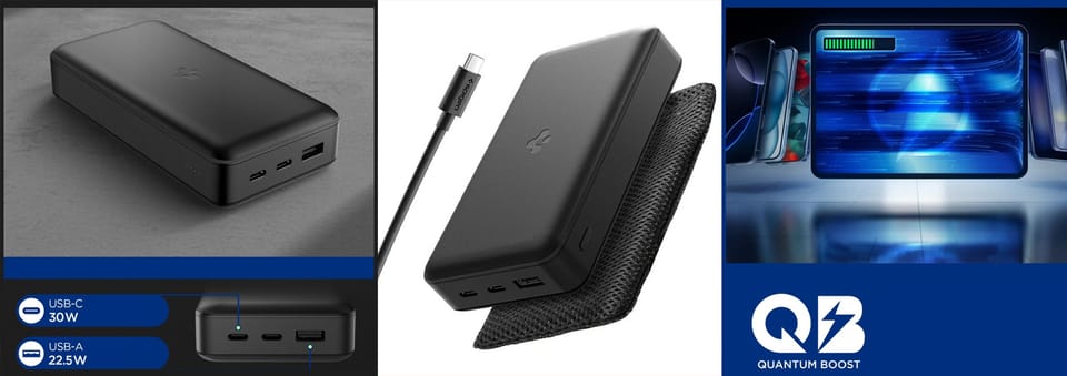 Powerbank Spigen Essential EA3020        20000mAh 30W czarny