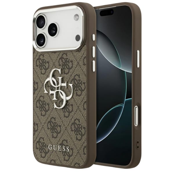 Etui Guess 4G Big 4G Classic Logo do     iPhone 17 Pro Max brązowy srebrny