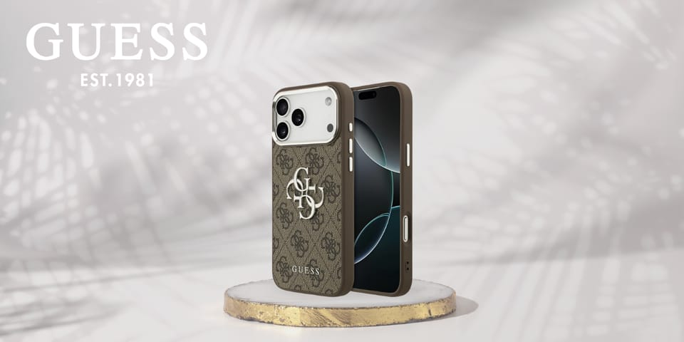 Etui Guess 4G Big 4G Classic Logo do     iPhone 17 Pro Max brązowy srebrny