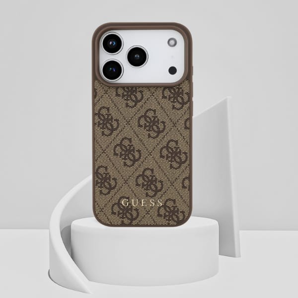 Etui Guess 4G Classic do iPhone 17 Pro   brązowy