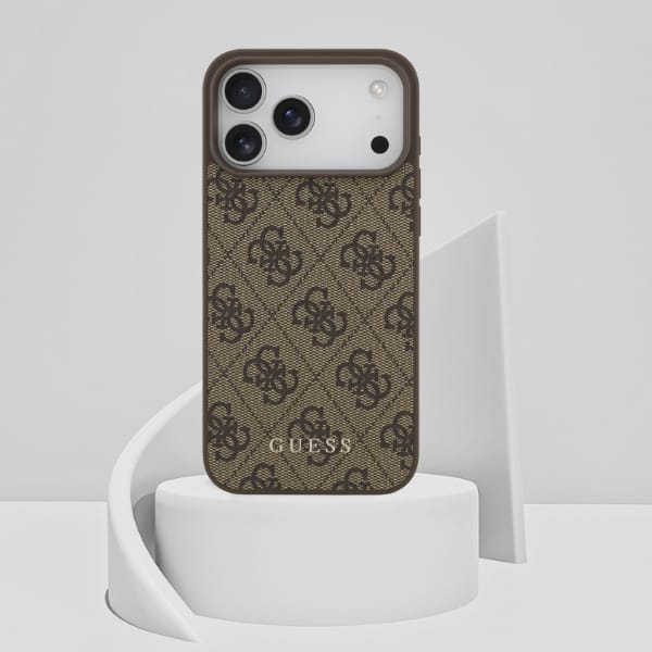 Etui Guess 4G Classic do iPhone 17 Pro   Max brązowy