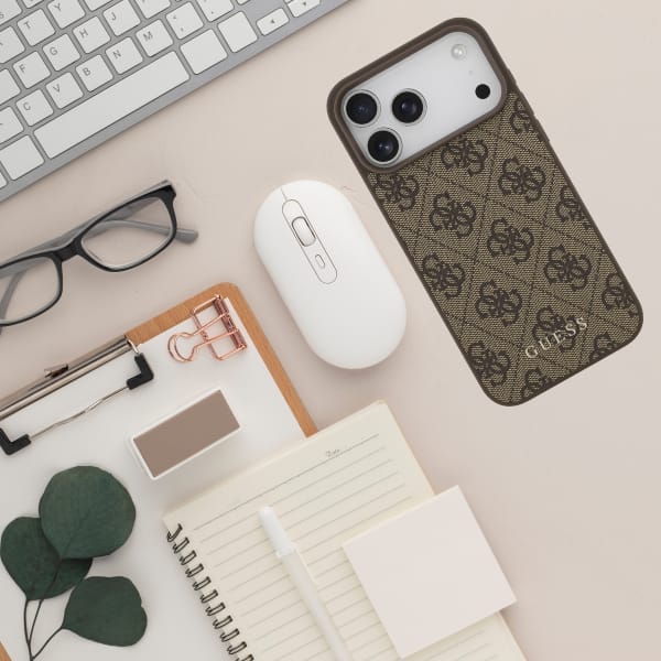 Etui Guess 4G Classic do iPhone 17 Pro   Max brązowy