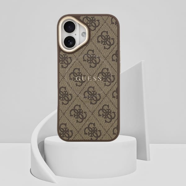 Etui Guess 4G PU Classic Logo MagSafe do iPhone 17 brązowy