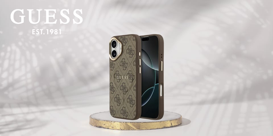 Etui Guess 4G PU Classic Logo MagSafe do iPhone 17 brązowy