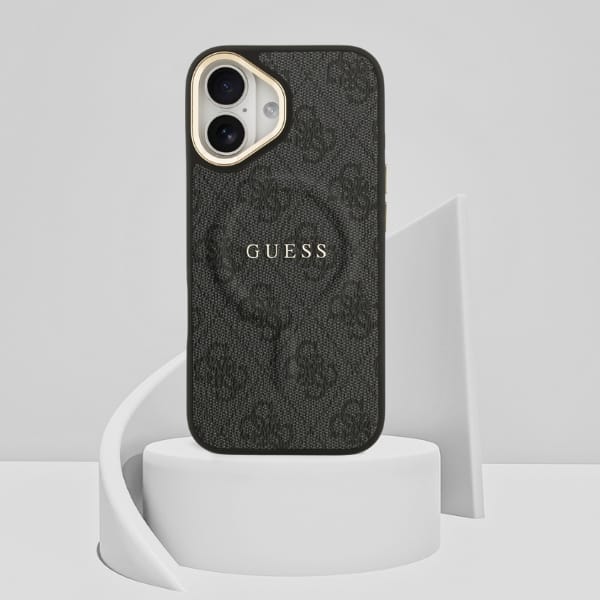 Etui Guess 4G PU Classic Logo MagSafe do iPhone 17 czarny