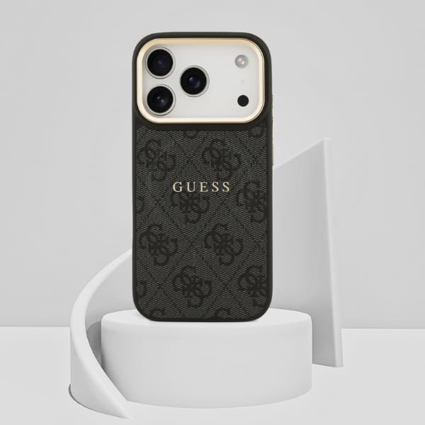 Etui Guess 4G PU Classic Logo MagSafe do iPhone 17 Pro czarny