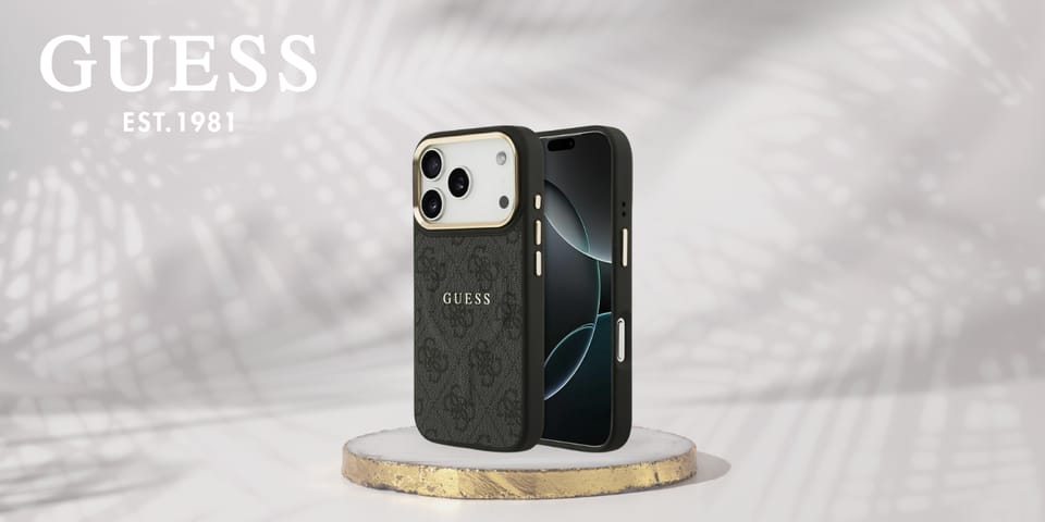 Etui Guess 4G PU Classic Logo MagSafe do iPhone 17 Pro czarny