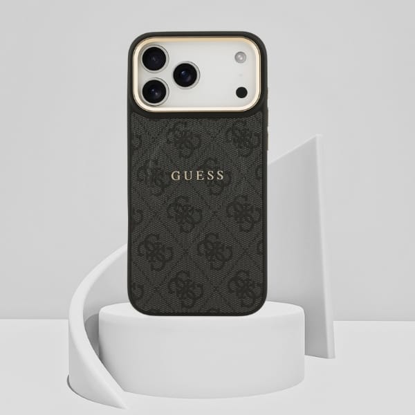 Etui Guess 4G PU Classic Logo MagSafe do iPhone 17 Pro Max czarny