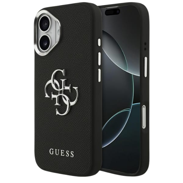 Etui Guess Grained Big 4G Classic Logo   do iPhone 17 czarny