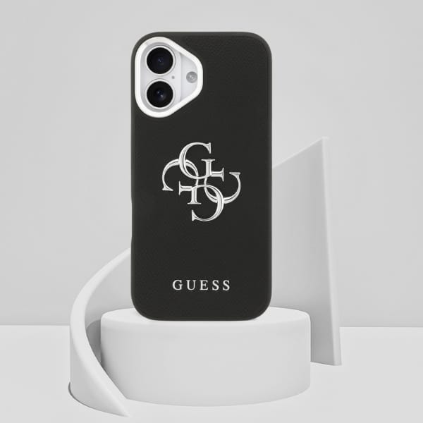 Etui Guess Grained Big 4G Classic Logo   do iPhone 17 czarny