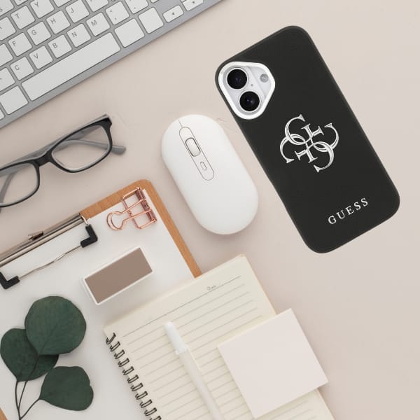 Etui Guess Grained Big 4G Classic Logo   do iPhone 17 czarny