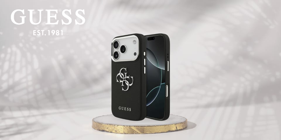 Etui Guess Grained Big 4G Classic Logo   do iPhone 17 Pro czarny