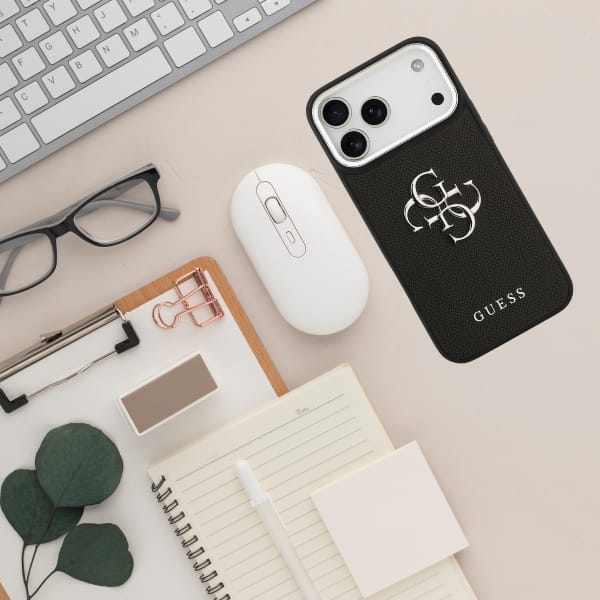 Etui Guess Grained Big 4G Classic Logo   do iPhone 17 Pro Max czarny