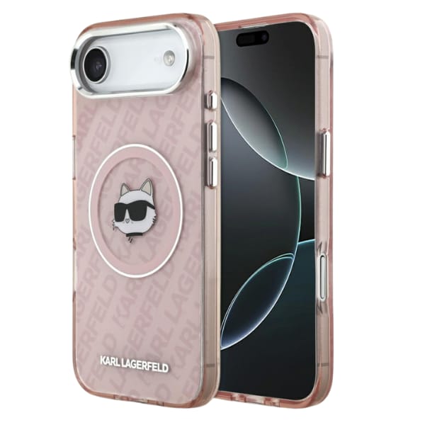 Etui Karl Lagerfeld IML Choupette Head   Logo MagSafe do iPhone Air różowy