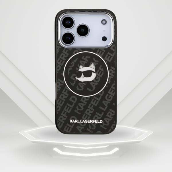 Etui Karl Lagerfeld IML Choupette Head   Logo MagSafe do iPhone 17 Pro czarny