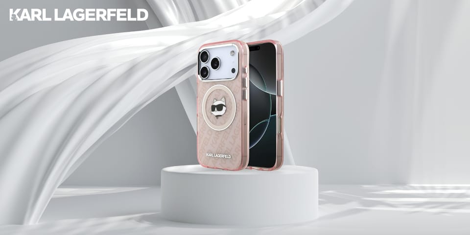 Etui Karl Lagerfeld IML Choupette Head   Logo MagSafe do iPhone 17 Pro różowy