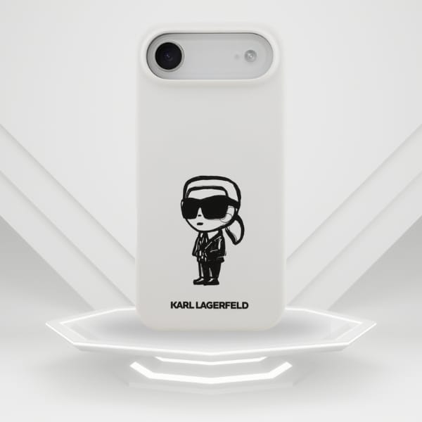 Etui Karl Lagerfeld Silicone Karl Sketch & Logo MagSafe do iPhone Air biały
