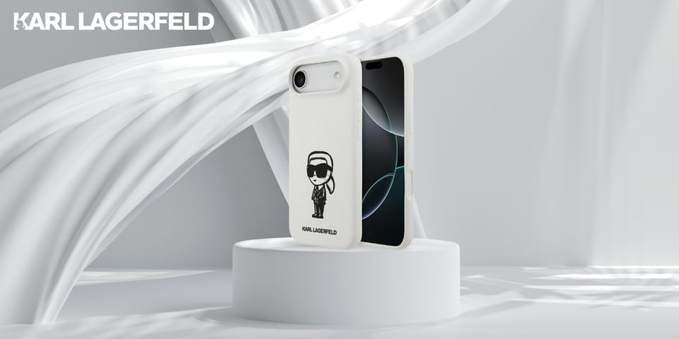 Etui Karl Lagerfeld Silicone Karl Sketch & Logo MagSafe do iPhone Air biały