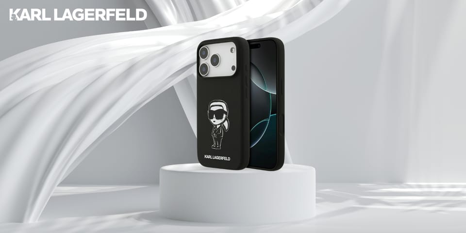 Etui Karl Lagerfeld Silicone Karl Sketch & Logo MagSafe do iPhone 17 Pro czarny