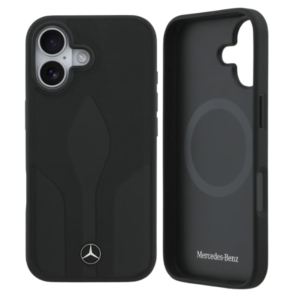 Etui Mercedes Leather The Move MagSafe   do iPhone 17 czarny