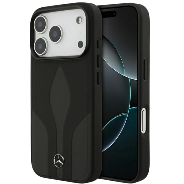 Etui Mercedes Leather The Move MagSafe   do iPhone 17 Pro czarny