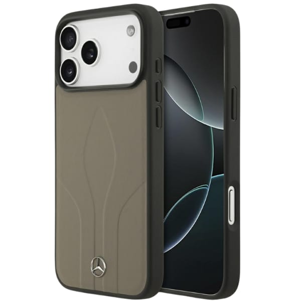 Etui Mercedes Leather The Move MagSafe   do iPhone 17 Pro Max taupe